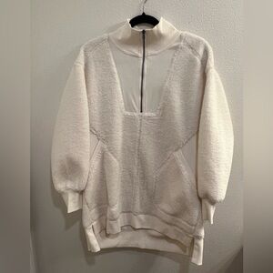 Anthro Daily Practice Quarter Zip Sherpa Medium